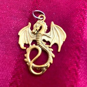 5/$10❤️❤️❤️NEW BRASS DRAGON CHARM PENDANT
